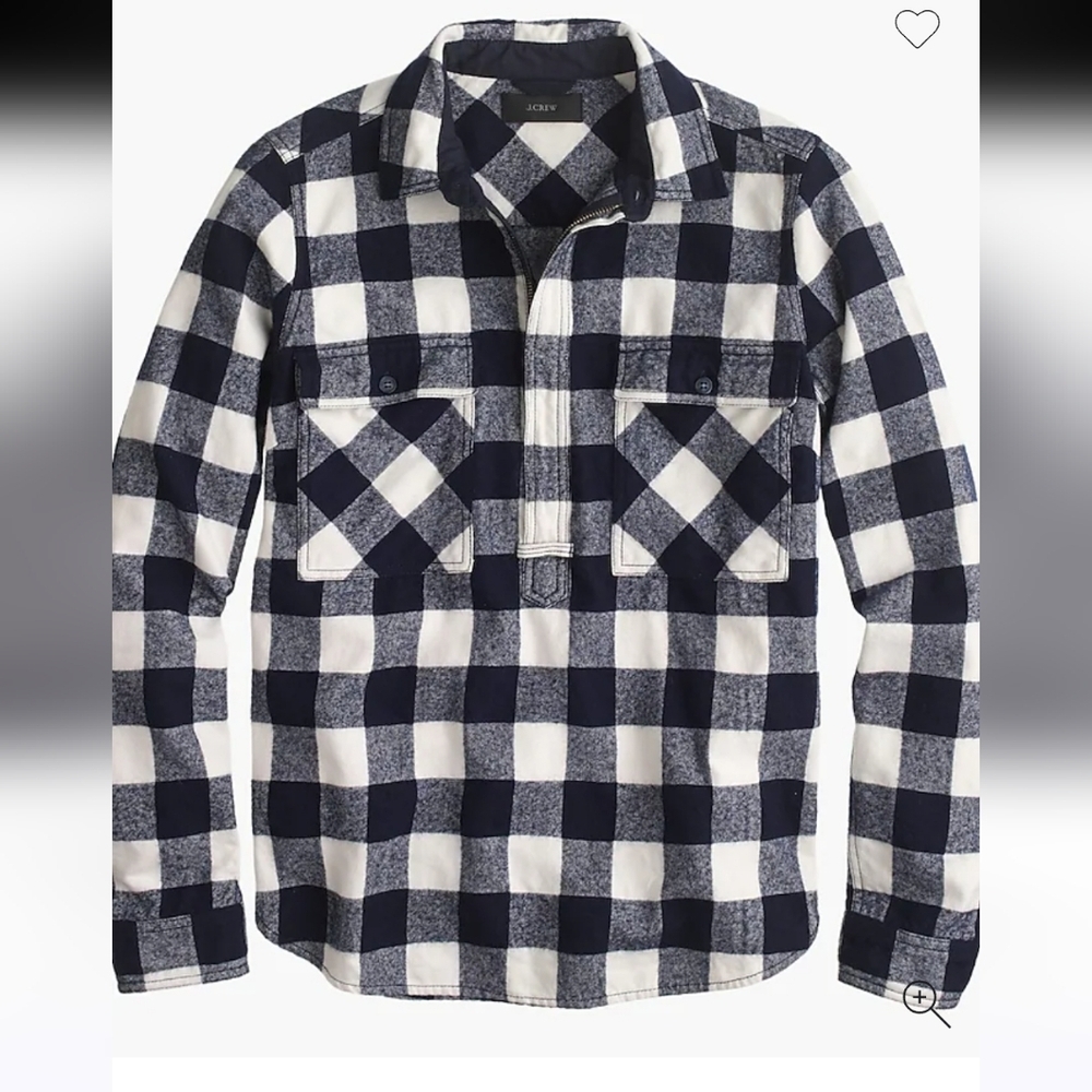 J.Crew Navy and White Checkered Shirt - Picture 4 of 11